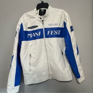 Refinery Republic jacket, "Maximus Racer" model, white and blue. Size M.